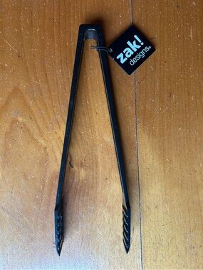 ZAK Black Silicone-Tipped Kitchen Tongs